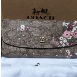 コーチ(COACH)のCOACH  長財布　シグネチャー　花柄模様２(財布)