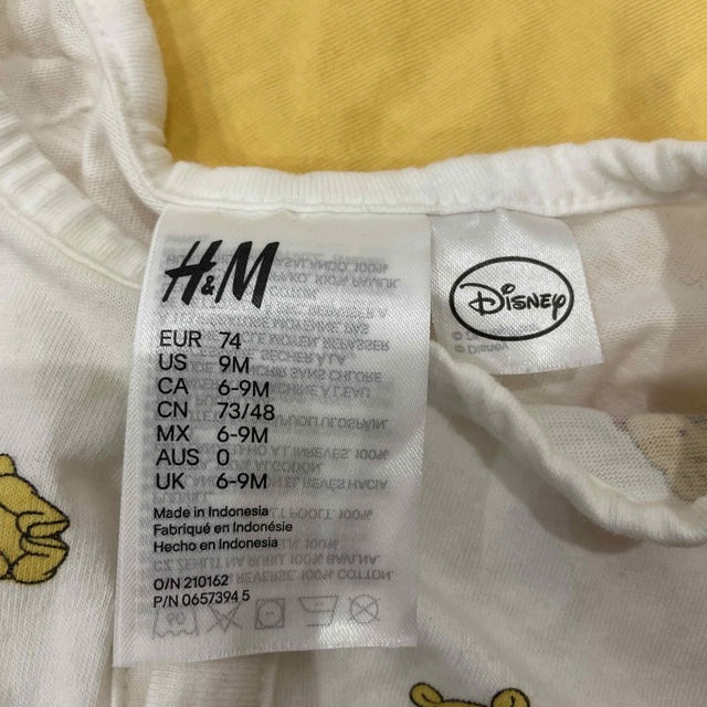 H&M(エイチアンドエム)のH&M ディズニーロンパース　2点セット キッズ/ベビー/マタニティのベビー服(~85cm)(ロンパース)の商品写真