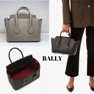 BALLY バリー　SOMMET SMALL オールレザー　ハンドバッグ　グレー