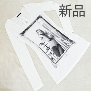 デュラス(DURAS)の新品タグ付【DURAS☆デュラス】ロンＴ カットソー 長袖シャツ ホワイト 白(Tシャツ(長袖/七分))