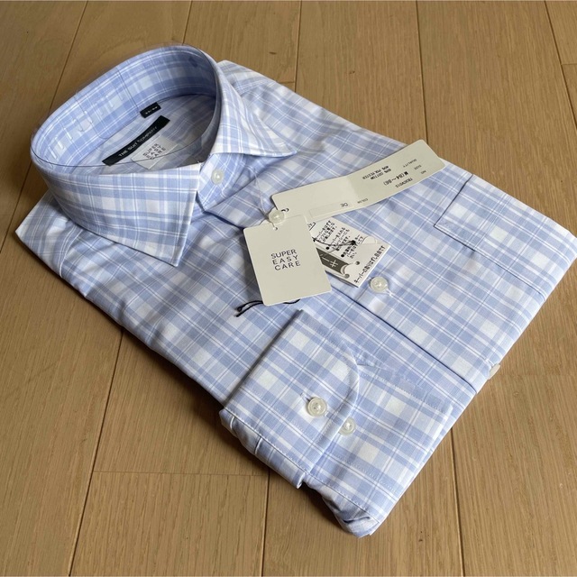 THE SUIT COMPANY(スーツカンパニー)のスーツカンパニー長袖ドレスシャツ M39-86 チェック柄 新品 メンズのトップス(シャツ)の商品写真