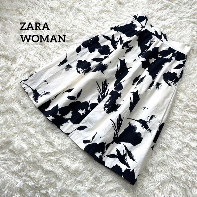 ZARA(ザラ)のZARA WOMAN ザラ　スカート　花柄 レディースのスカート(ひざ丈スカート)の商品写真