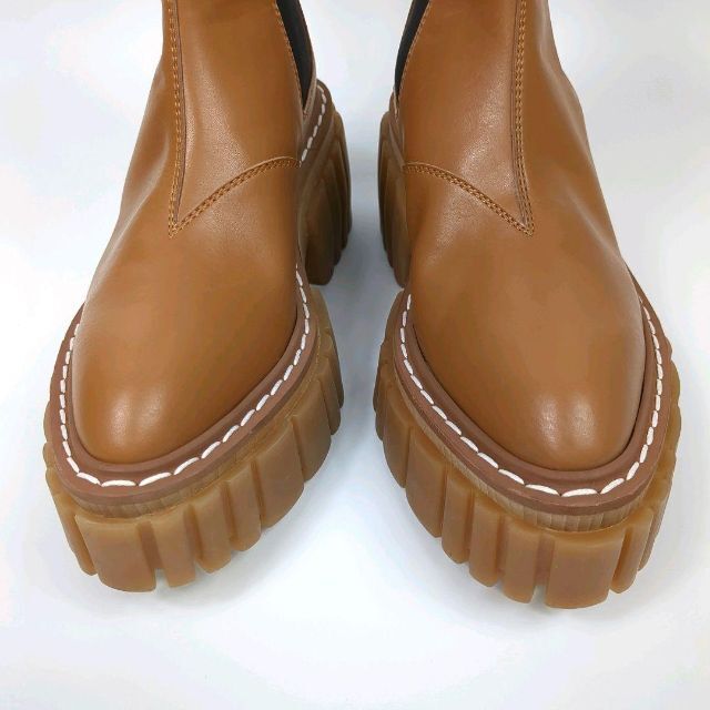 【ほぼ未使用】ステラマッカートニー エミリー サイドゴアレザー厚底ブーツ