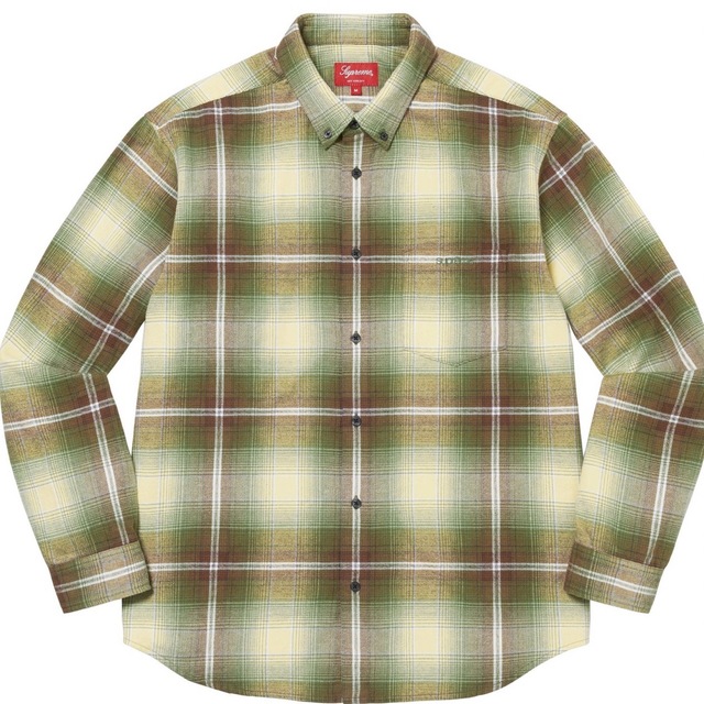 Shadow Plaid Flannel Shirt Green s