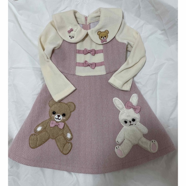 シャーリーテンプル　うさくまワンピース　100センチキッズ服女の子用(90cm~)