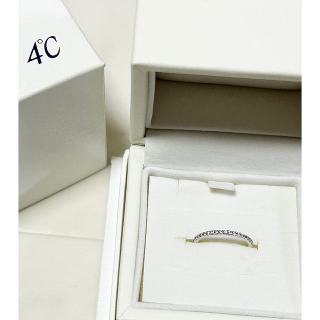 4℃(ヨンドシー)の4℃ K10ホワイトゴールド ピンキーリング レディースのアクセサリー(リング(指輪))の商品写真