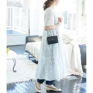 ロペピクニック(Rope' Picnic)の新品◆ロペピクニック◆エンブロイダリー 刺繍レースワンピース(ロングワンピース/マキシワンピース)