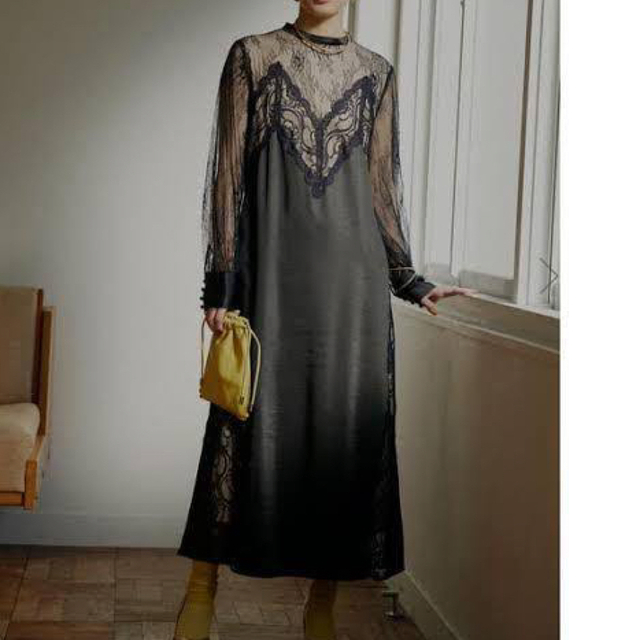 ameri  UND LACE TRIMMING DRESS レディースのフォーマル/ドレス(ロングドレス)の商品写真