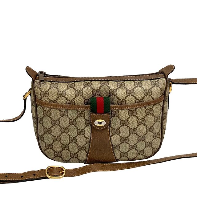 極 美品 GUCCI オールドグッチ ヴィンテージ シェリーライン GG ロゴ