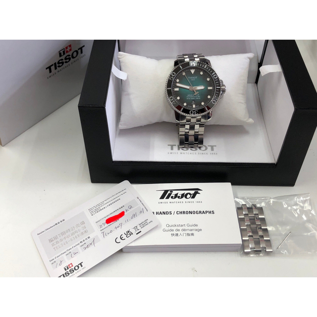 TISSOT(ティソ)の●ティソ シースター 1000 T1204071109101 グリーン文字盤 レディースのファッション小物(腕時計)の商品写真