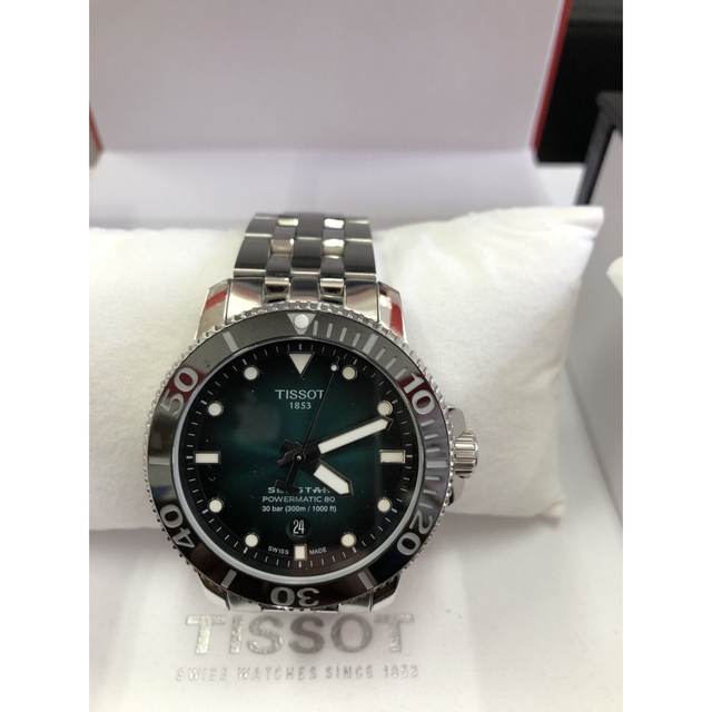TISSOT(ティソ)の●ティソ シースター 1000 T1204071109101 グリーン文字盤 レディースのファッション小物(腕時計)の商品写真