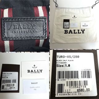 BALLY バリー カーフレザー TURO ボディバッグ ブラック-