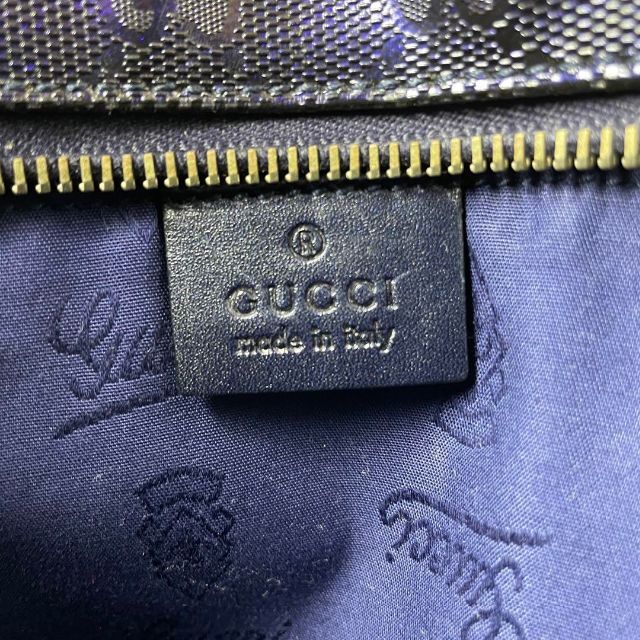 グッチ GUCCI インプリメ ネイビー トートバッグ 211138 PVC 海外