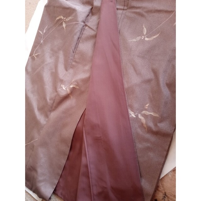袷小紋　赤茶色 レディースの水着/浴衣(着物)の商品写真