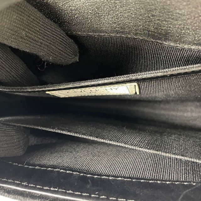 【美品・保存袋付】ジバンシー　ゴールドロゴ　スエード　チェーンショルダーバッグ