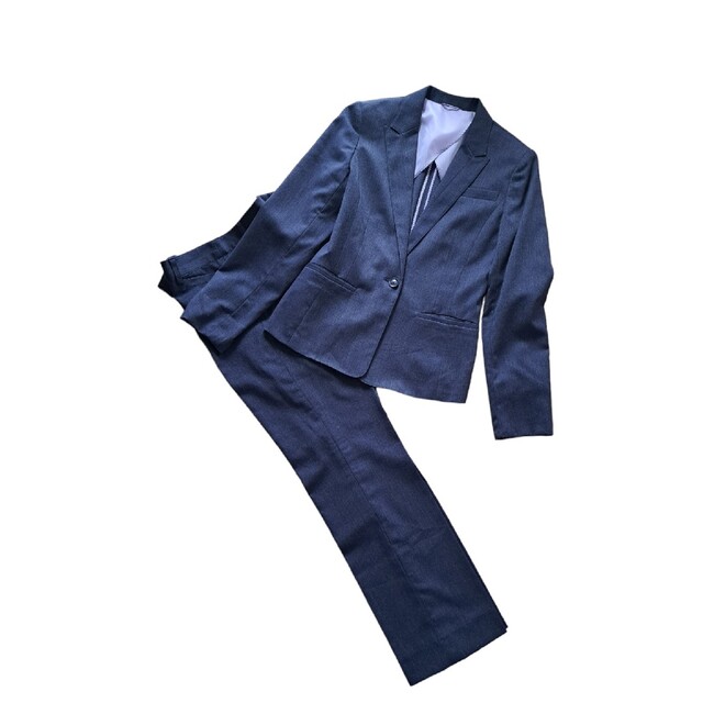 【希少色】スーツセレクト パンツスーツセットアップ インディゴ デニム41肩幅