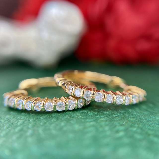 専用です』天然ダイヤモンド フープピアス 計0.20ct K18 専用です』天然ダイヤモンド フープピアス 計0.20ct K18