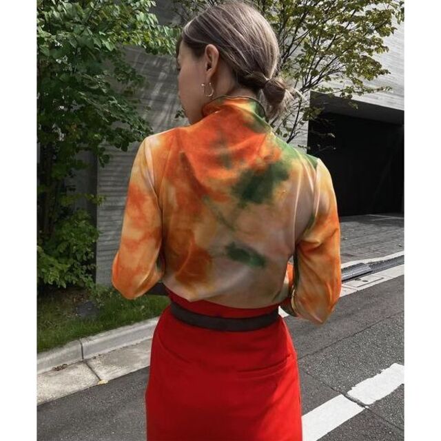 Ameri VINTAGE(アメリヴィンテージ)の新品 AMERI MIRANDA TAIDAI SHEER TURTLE TOP レディースのトップス(カットソー(長袖/七分))の商品写真