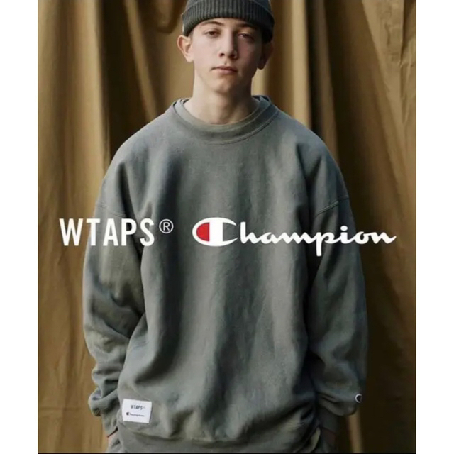 WTAPS × CHAMPION チャンピオン スウェット オリーブ-