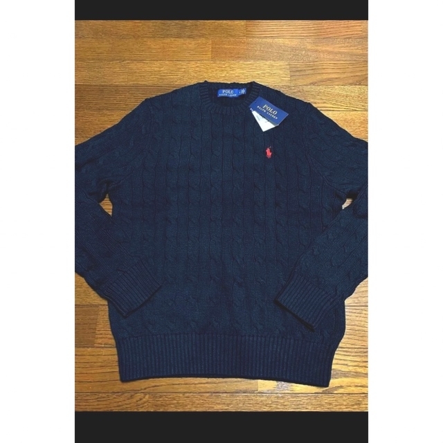 Ralph Lauren(ラルフローレン)の【新品】 ラルフローレン ケーブル ニット セーター ブラック NO1018 メンズのトップス(ニット/セーター)の商品写真