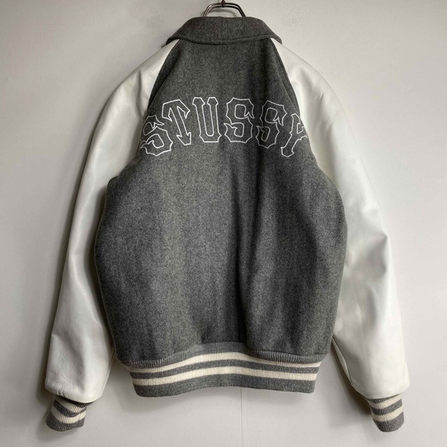 ほぼ未使用 00s old stussy USA製 レザー スタジャン 25周年