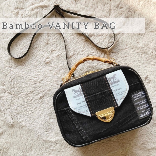 Bamboo VANITY BAG／BLACK denim