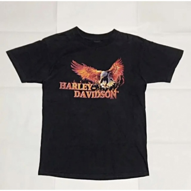 Harley Davidson(ハーレーダビッドソン)のHARLEY-DAVIDSON　Tシャツ　前後デザイン　USA製　90s　00s メンズのトップス(Tシャツ/カットソー(半袖/袖なし))の商品写真
