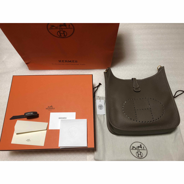 エルメス　HERMES エヴリンⅢ 29 ＰＭ　ゴールド金具　エトゥープ　U刻印