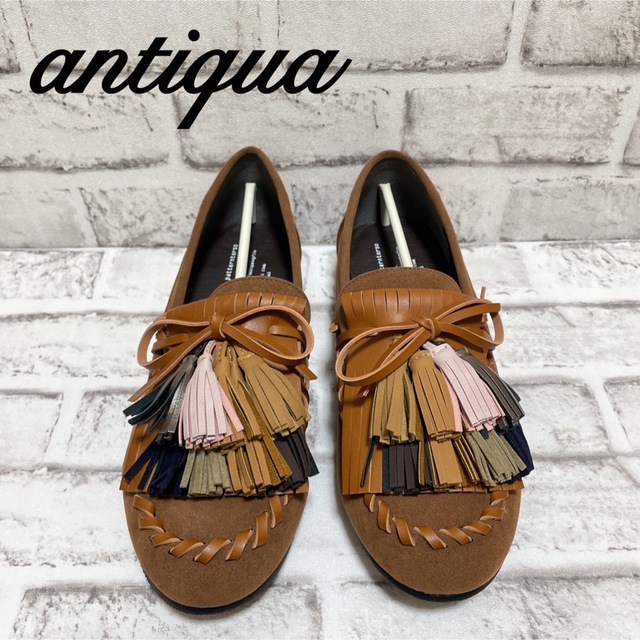 antiqua(アンティカ)の【新品未使用】antiqua アンティカ タッセルモカシン ブラウン 茶色 レディースの靴/シューズ(スリッポン/モカシン)の商品写真