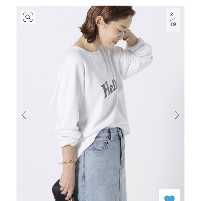 MADISON BLUE HELLO SWEAT01マディソンブルースウェット白