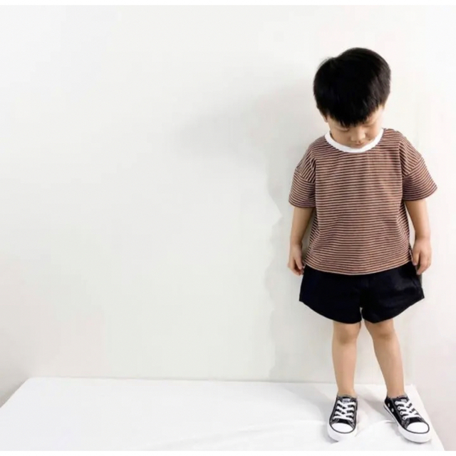 新品 黒 ブラック 短パン ショートパンツ 韓国子供服 女の子 男の子 80 キッズ/ベビー/マタニティのベビー服(~85cm)(パンツ)の商品写真