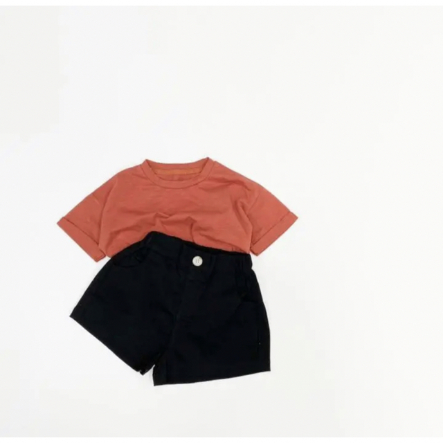 新品 黒 ブラック 短パン ショートパンツ 韓国子供服 女の子 男の子 80 キッズ/ベビー/マタニティのベビー服(~85cm)(パンツ)の商品写真