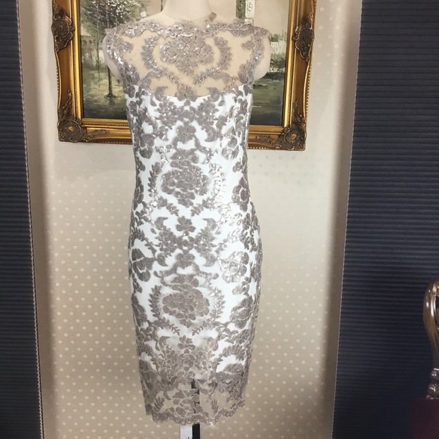 シルク♪新品☆ TADASHI SHOJI サイズ6 ブラック【180】