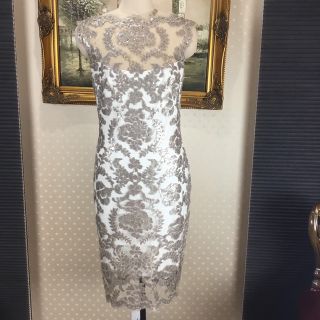 タダシショウジ(TADASHI SHOJI)の新品☆ TADASHI SHOJI サイズ4【T50】(ひざ丈ワンピース)