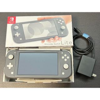 (472) 整備済み Switch Lite グレー 本体一式(携帯用ゲーム機本体)