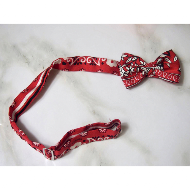 新品 エルメス 蝶ネクタイ 花柄 赤 - www.toledofibra.com.br