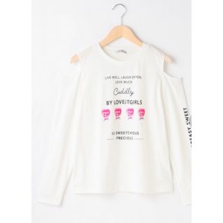 ナルミヤ インターナショナル(NARUMIYA INTERNATIONAL)の【新品】バイラビット　BY LOVEiT 肩スリット　長袖　Tシャツ 160(Tシャツ/カットソー)