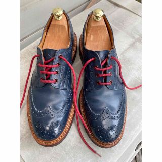 トリッカーズ(Trickers)のTricker's トリッカーズ　バートン ウィングチップ ネイビー UK8(ドレス/ビジネス)