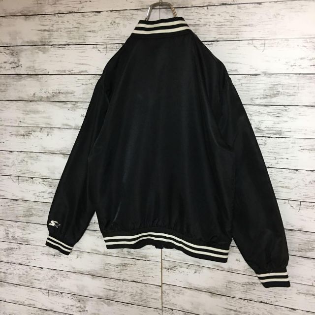 美品人気カラー黒】スターターブラックレーベル☆ナイロンジャケット