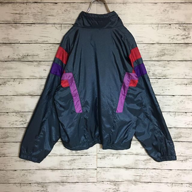 NIKE(ナイキ)の【90s美品希少デザイン】ナイキ☆ナイロンジャケット　ロゴ刺繍有XS F270 メンズのジャケット/アウター(ナイロンジャケット)の商品写真