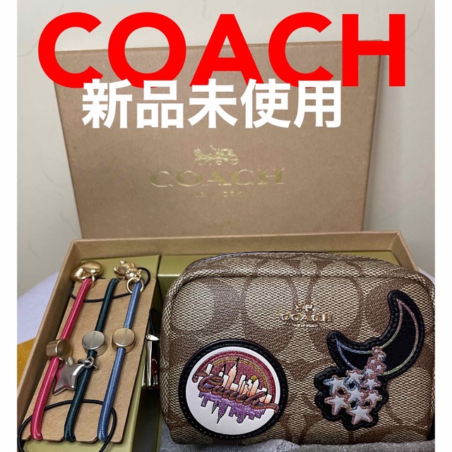 人気提案 COACH ポーチ&ヘアゴム ギフトボックス(並行輸入品) ポーチ