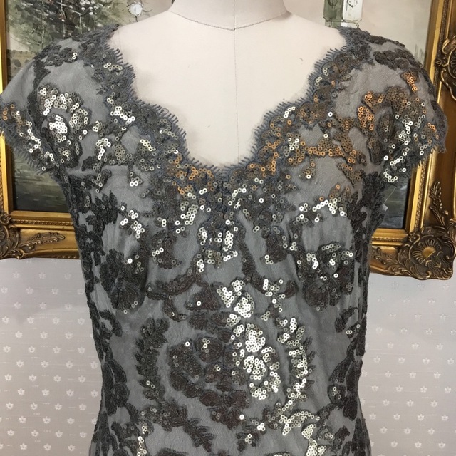 シルク♪新品☆ TADASHI SHOJI サイズ6 ブラック【180】