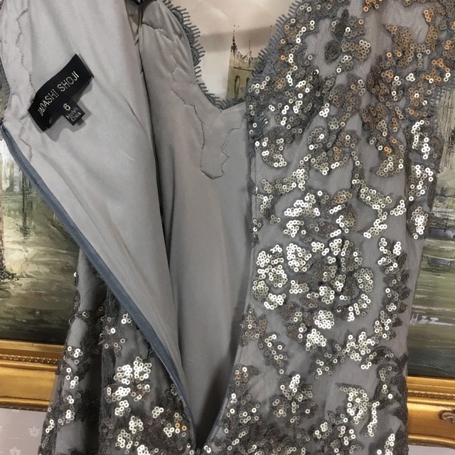 シルク♪新品☆ TADASHI SHOJI サイズ6 ブラック【180】