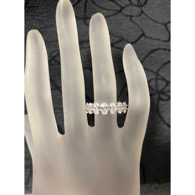 （1149）19号　シルバー×クリアプックリ丸いスワロリング　爪留め指輪 レディースのアクセサリー(リング(指輪))の商品写真