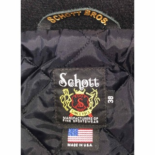 schott - 良品 Schott 769 ライダースPコート 38 黒 銀 ライダース ...
