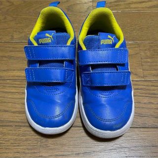 プーマ(PUMA)の16cm プーマ　スニーカー男の子　ブルー&イエロー　靴シューズ　運動靴　c12(スニーカー)