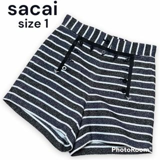 サカイラック(sacai luck)のsacai luck サカイラック ボーダーショートパンツ　S ボーダー(ショートパンツ)