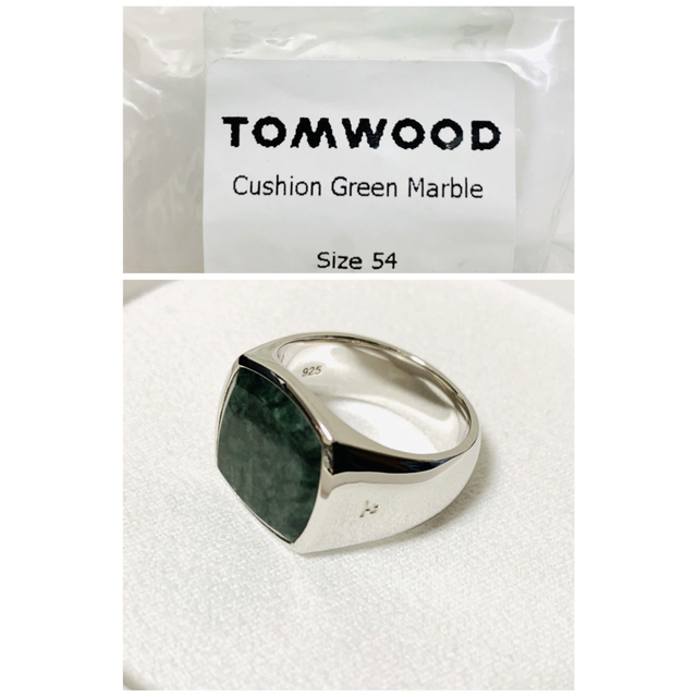 最終値下げ新品未使用　TOM WOOD　Cushion GRN Marble M