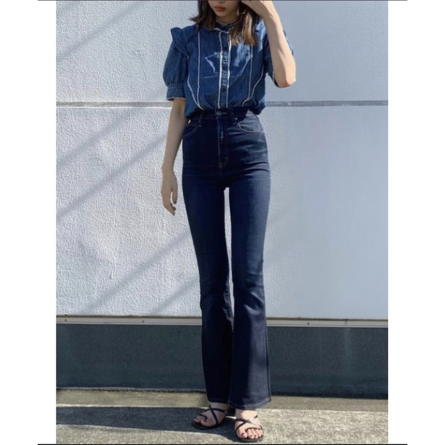 moussy デニム　HW Rebirth FLARE L／BLU 26inch