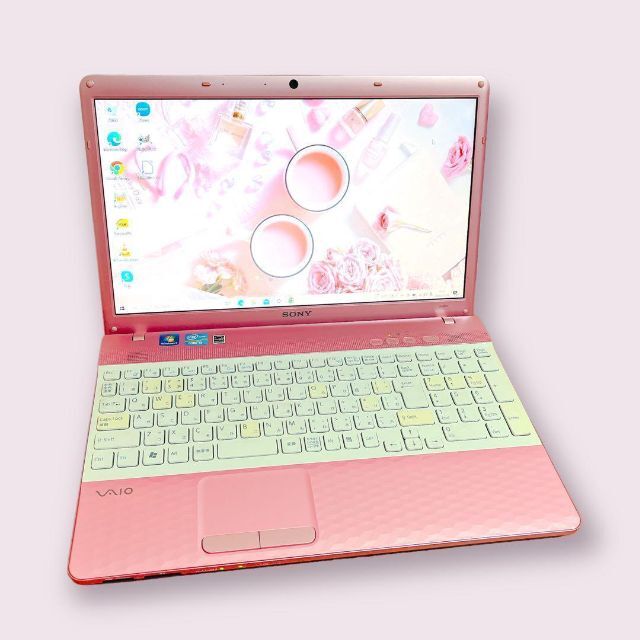 快適SSD❣️VAIO✨カメラ付き可愛いピンク❣️ノートパソコン 中古PC